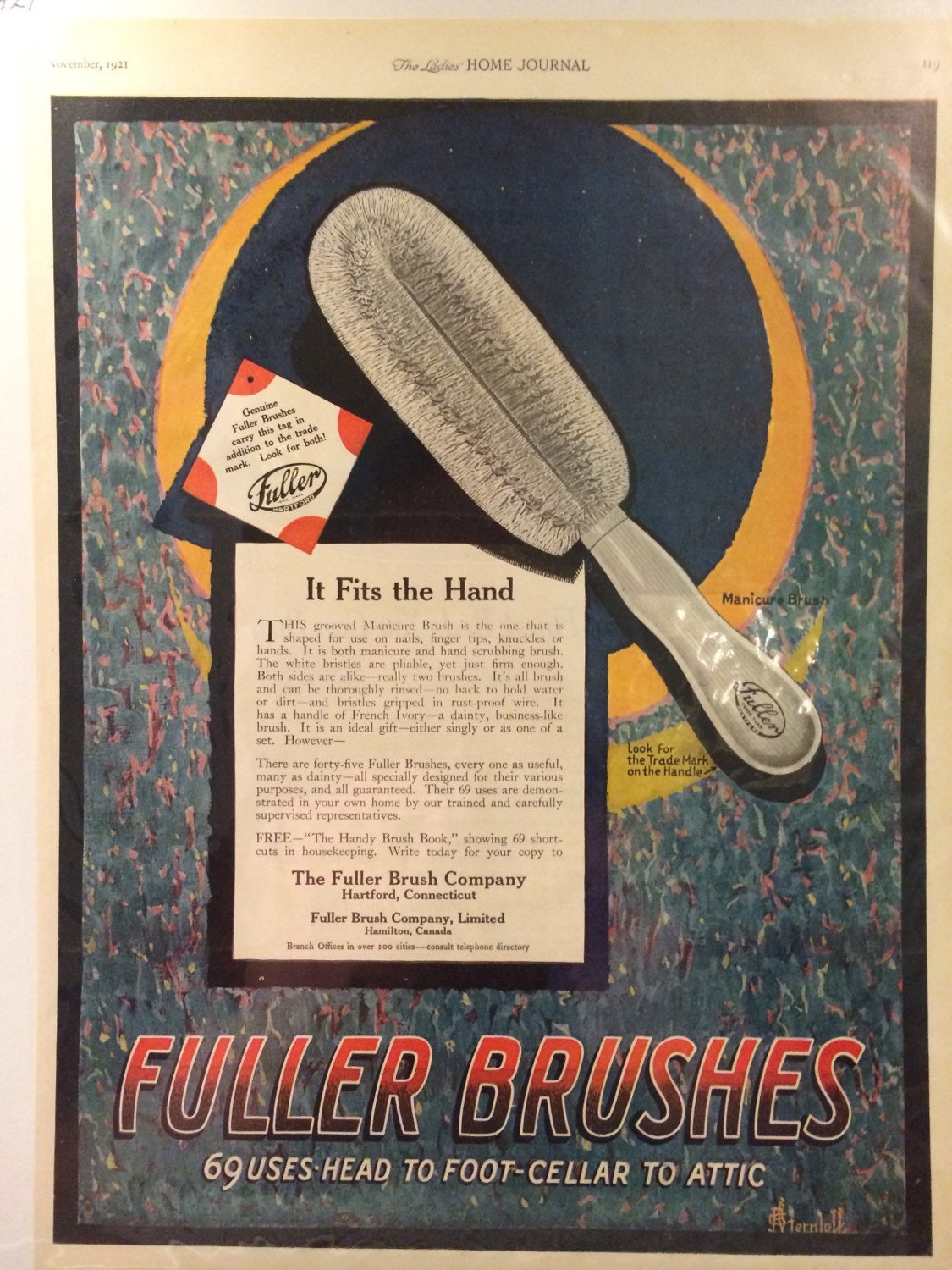 The Fuller Brush Company - Vintage Fuller Brush Ad circa 1951. https:// fuller.com/essential-ladies-hairbrush.html #TBT #throwbackthursday