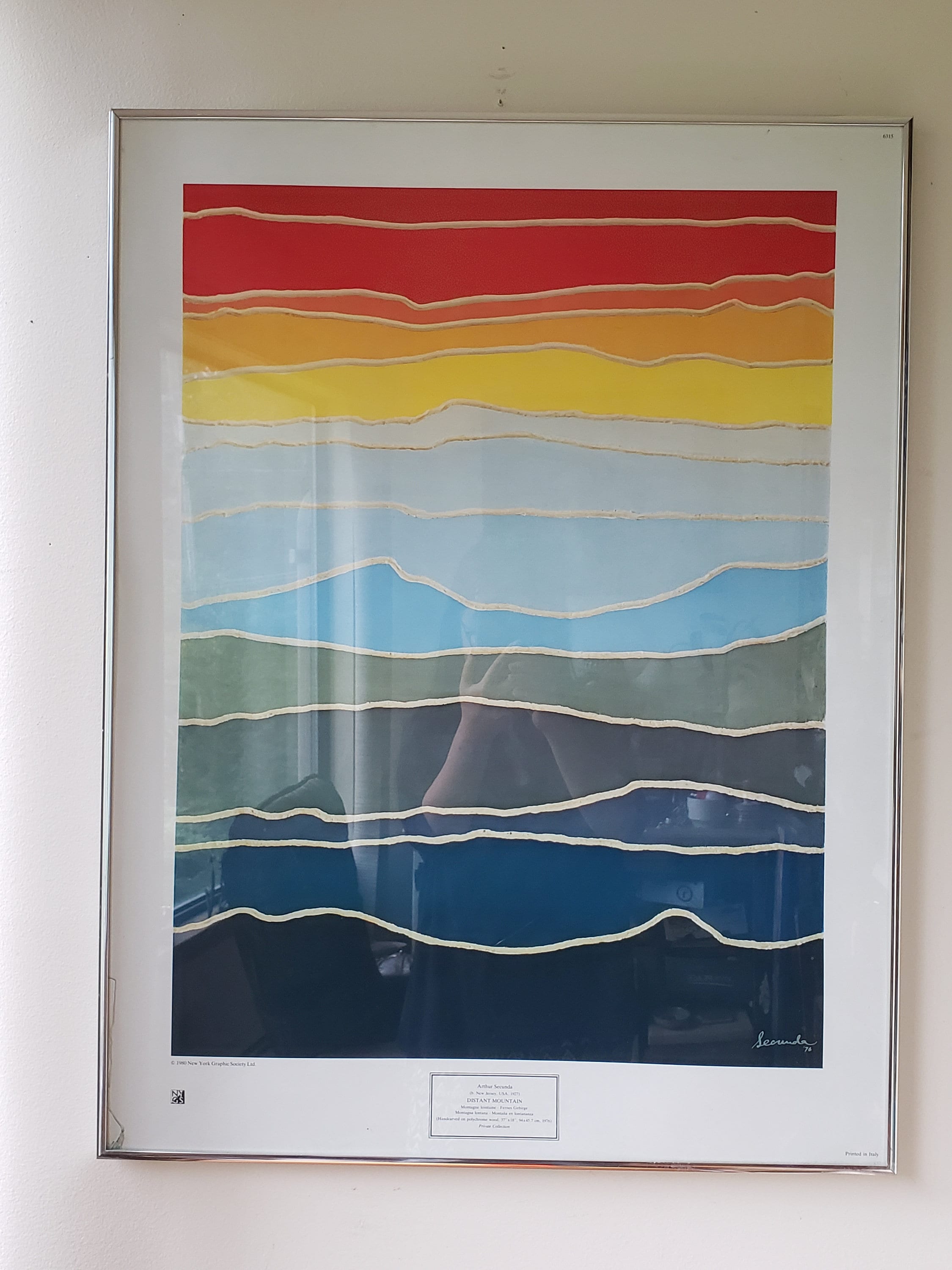 Abstract Serigraph Print distant Mountain 1976 by Arthur Secunda, Framed, Modern  Art, - Etsy