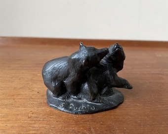 Sigfried Siggy Puchta Bronze Bear Cubs Sculpture, Figurine, Canada, Numbered Limited Edition, Vintage