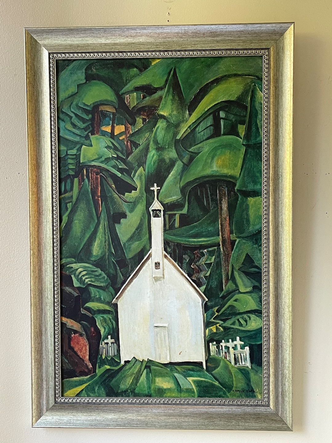 Vintage Emily Carr Offset Lithogragh Art Print Framed White - Etsy