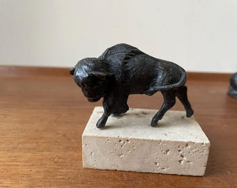 Sigfried Siggy Puchta Bronze Bull Sculpture, Figurine, Canada, Numbered Limited Edition, Vintage