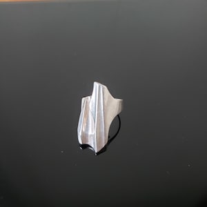Vintage Björn Weckström Sterling Silver "Shuttle" Ring, LAPPONIA Scandinavian Modernist Jewelry, Women Size 6