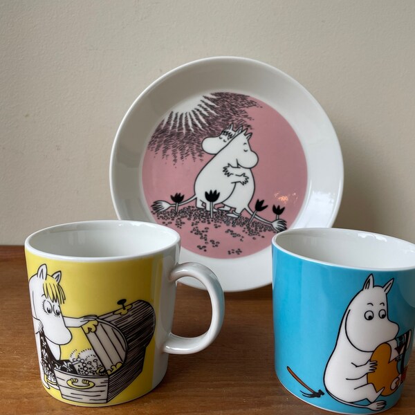 Vintage Arabia Finland Moomin Plate and Mug Cup, Scandinavian Kitchen