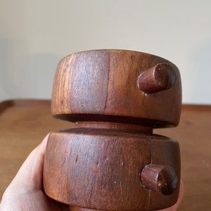 Vintage Dansk Designs Teak Peppermill Double Barrel 824 by Jens Quistgaard, Collectible Pepper Mill, Salt Shaker image 5