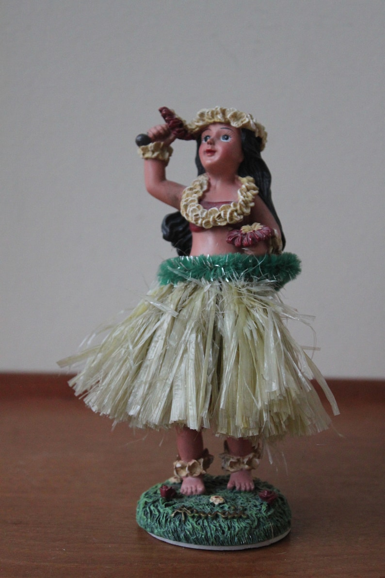 Vintage Hawaiian Souvenir Hula Girl Doll Hula Dancer Hawaii Tropical