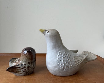 Thomas Tommy Kakinuma Pottery Bird Sculpture, Dove, Pigeon Figurine, Signed, Studio Pottery Animal, Northwest, Japanese Canadian