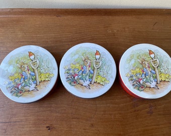 Vintage Tin Can, Beatrix Potter Peter Rabbit, Easter