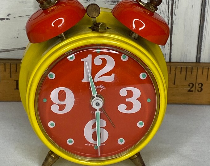 Retro Bradley Alarm Clock West Germany Etsy