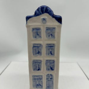 Vintage Delft Blue Miniature Canal House | Collectable Amsterdam Row Houses | Cork Stopper | Made In Holland