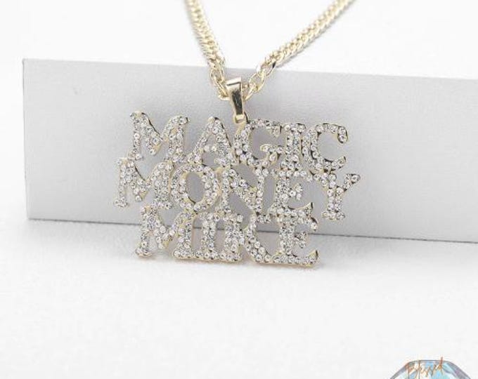 Personalized Custom Iced Out Hip Hop Name Nameplate With Cuban Link Chain Necklace