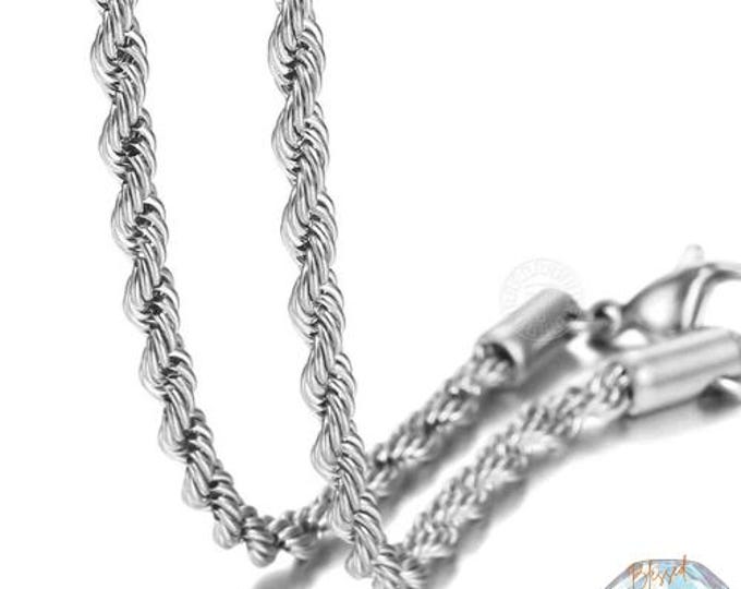 Stainless Steel Rope Chain – Gold or Silver By Blessed & Charmed Co.