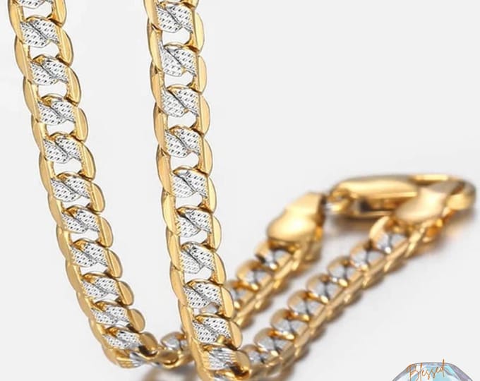 Gold Cuban Link Chain Necklace for Men & Women