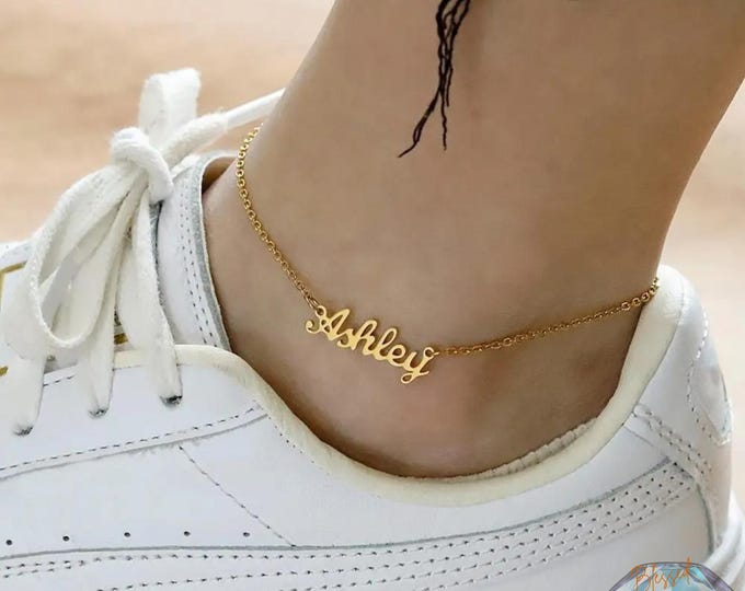 Stainless Steel Personalized Name or year Anklet