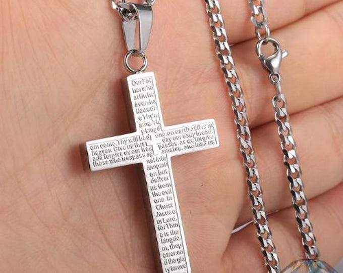 Jesus Cross Pendant Necklace for Men & Women