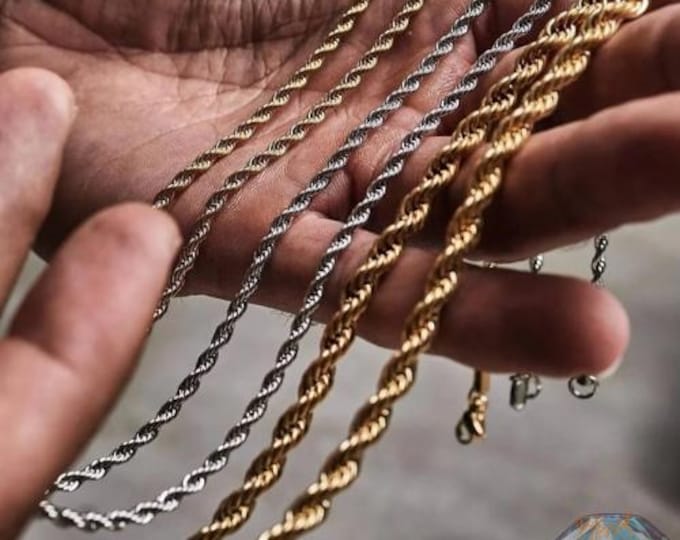 Stainless Steel Rope Chain Bracelet for Men & Women
