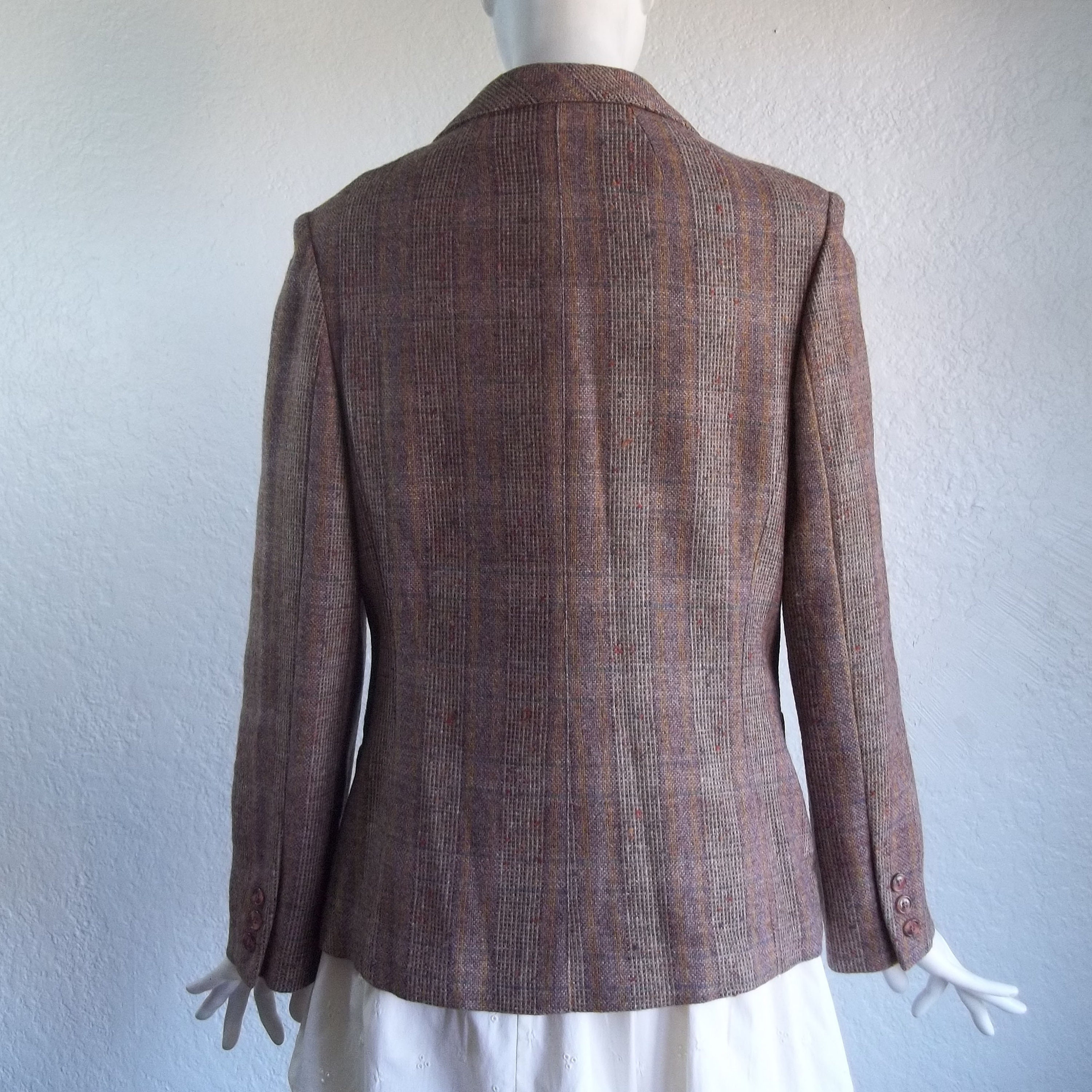 Vintage 70s Preppy Dark Academia Plaid Wool Tweed Boyfriend | Etsy