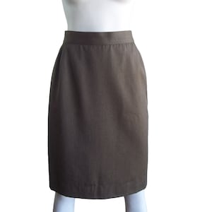 Vintage 80s GENNY Italy Secretary Wool Twill Pencil Skirt US12
