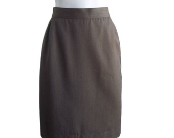 Vintage 80s GENNY Italy Secretary Wool Twill Pencil Skirt US12
