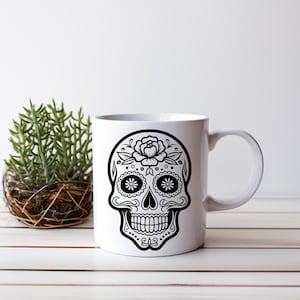 Sticker Tête de Mort | Autocollant Crâne Vinyle Skull Décoratif | Cadeau Gothique Fait au Québec | Collection Unique