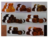 Hand-dyed Rayon Velvet, Browns and Golds, Fat Eighths