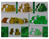 Hand-dyed Rayon Velvet, Greens, Fat Eighths