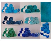 Hand-dyed Rayon Velvet, Blues, Fat Eighths