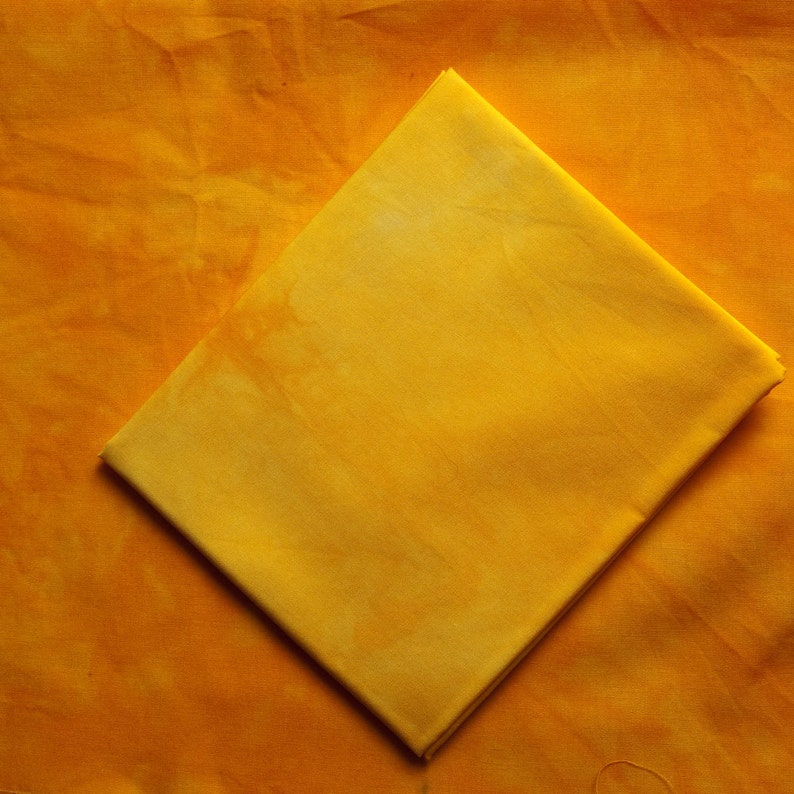 Golden Yellow Hand-Dyed Quilting Cotton Fat Quarter image 1