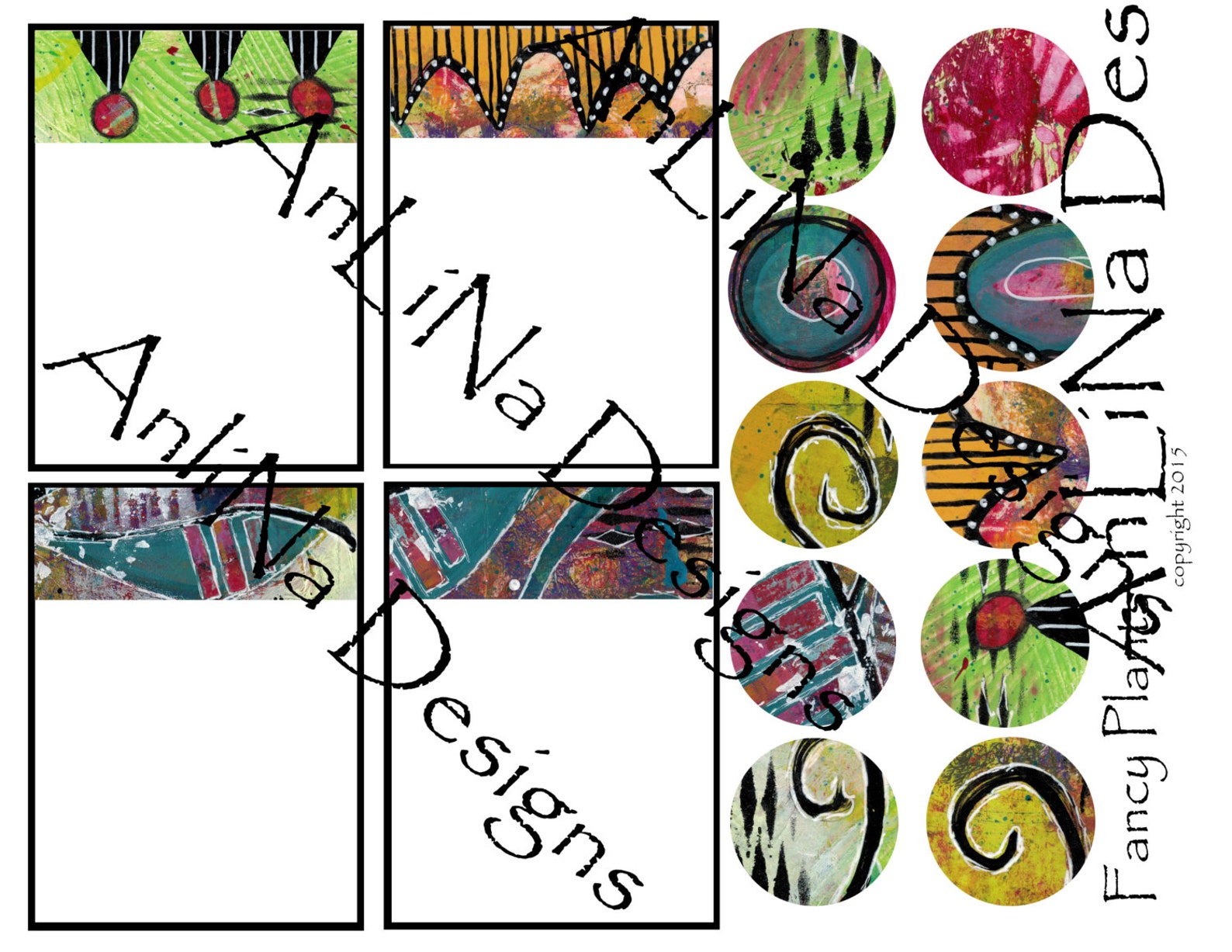 Fancy Plants Printable Art Journal Cards 3x4 Digital Etsy