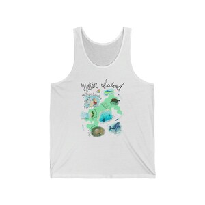 Mapa da Water Island Camiseta unissex