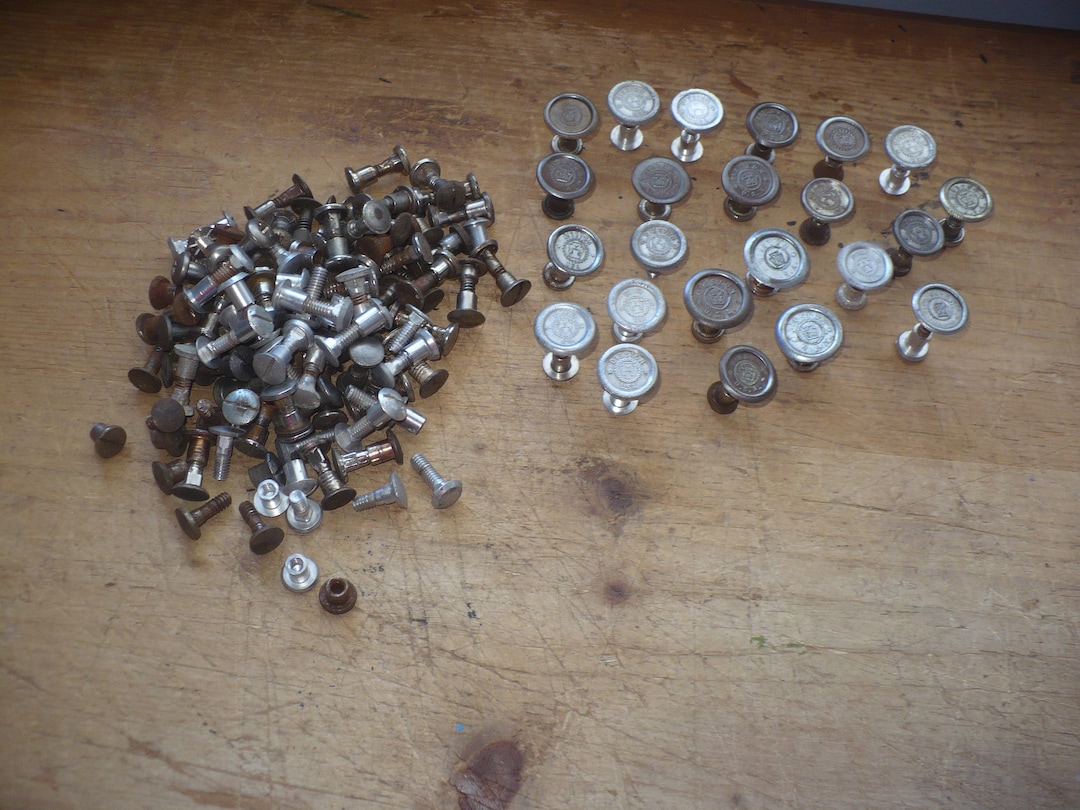 Lot of 23 Disston Hand Saw Medallions and Hand Saw Bolts Etsy