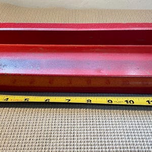 Vintage Metal Toolbox Tote in Good Condition