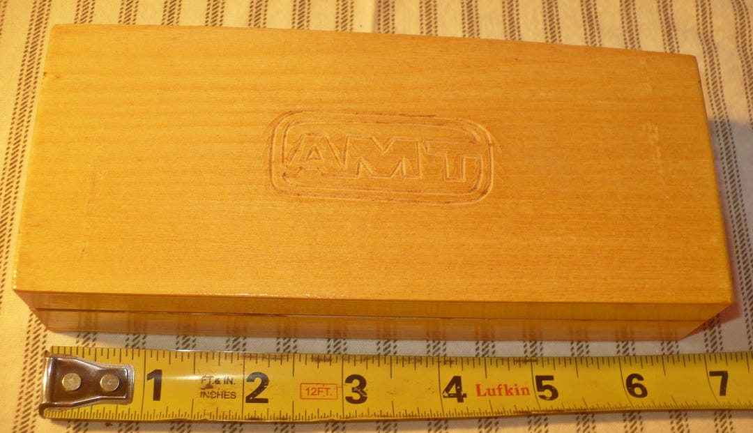 AMT Sharpening Stone in Wood Case - Etsy