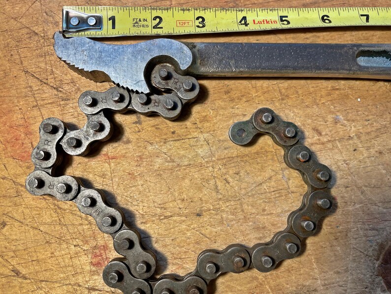 RIDGID C-12 Chain Pipe Wrench 12" Long Handle - USA zdjęcie 8