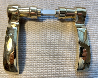 Set of Solid Brass Door Handle Levers Salvaged