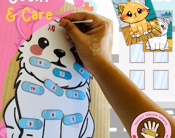 Pet Vet Counting Game: Fine Motor Skills Activity (PDF)