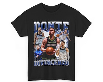 Donte DiVincenzo Graphic Tee Shirt, Sports Apparel, Minnesota, Basketball Tee
