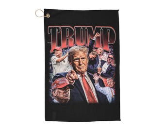 Donald Trump Golf Towel - Political Golf Accessory, Funny Gift for Golfers, Satirical Golf Towel, Trump Supporter Merchandise, Golf Towel