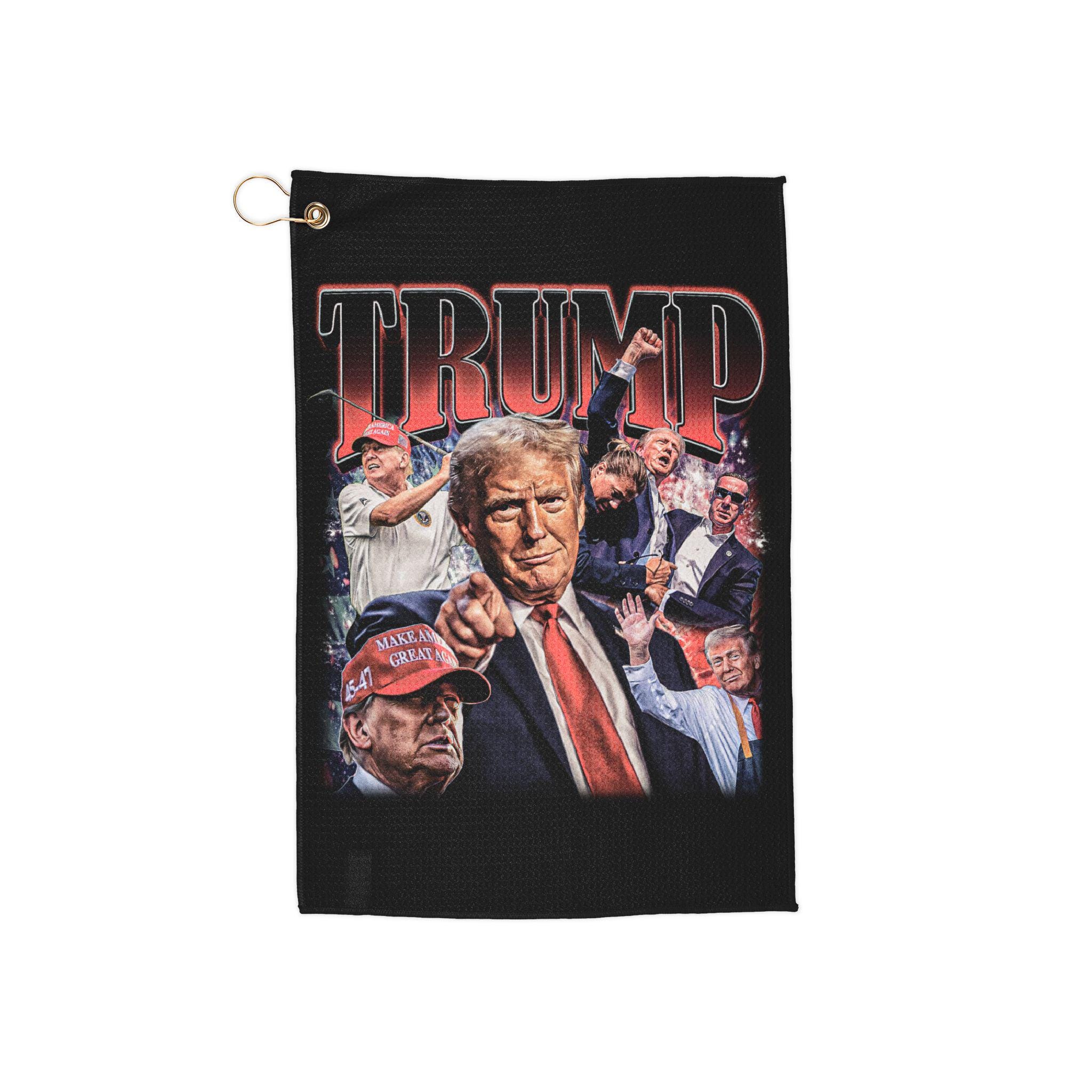 Donald Trump Golf Towel - Political Golf Accessory, Funny Gift for Golfers, Satirical Golf Towel, Trump Supporter Merchandise, Golf Towel