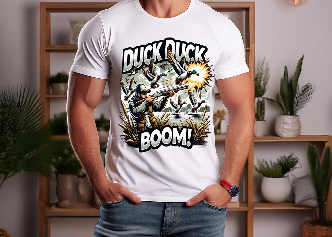 Duck Duck Boom Hoodie – Hunting-Themed Sweatshirt With Pocket, Humorous Gift For Waterfowl Hunters - View #4