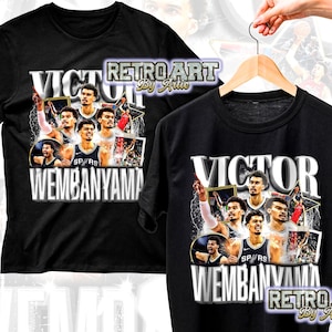 Victor Wembanyama Limited San Antonio Vintage Bootleg 90s Graphic Style Retro Short Sleeve T-Shirt