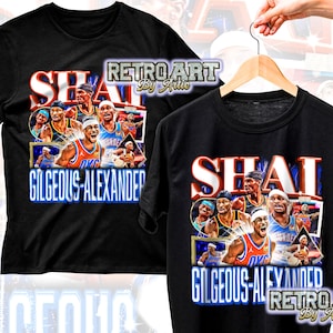 Shai Gilgeous-Alexander Limited Oklahoma City Vintage Bootleg 90s Graphic Style Retro Short Sleeve T-Shirt