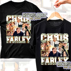 Chris Farley Limited Vintage Bootleg 90s Graphic Style Retro Short Sleeve T-Shirt