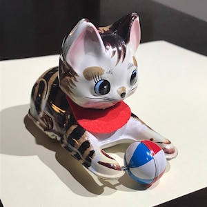 Vintage Tin Wind Up Puzzle Cat Toy
