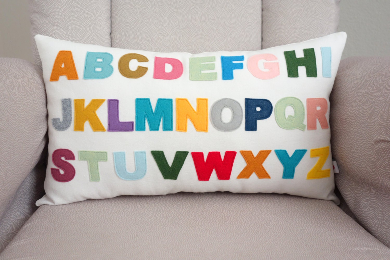 Alphabet Pillow Pillow Cover ABC's Decorative Pillow Etsy