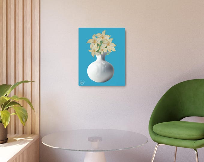 Lilly Flower Metal Art Sign - Floral Wall Decor, Home Decoration, Gift for Her, Mother's Day, Modern Art