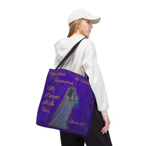 Tragetasche - Hephzibah bedeutet, ich freue mich an ihr, personalisierte Tasche, benutzerdefinierte Namen Tasche, Geschenk für sie, Umhängetasche für Frauen