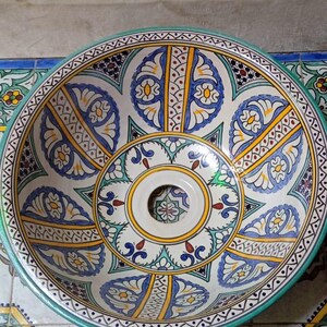 Ceramic Sink Hand-painted Washbasin, Ceramic Sink for Bathroom & Kitchen, Handmade Sink