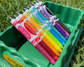 Crayola Marker inspiriert Glitter Gelstift, personalisiertes Lehrer Geschenk