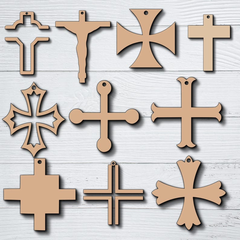 50 Cross Bundle SVG Cut Files, Religious Cross Lasercut, Christian ...