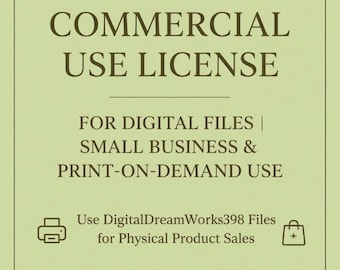 Licencia extendida para 1 anuncio / Licencia comercial / Impresión bajo demanda / Paquete SVG / Cricut, Silhouette /